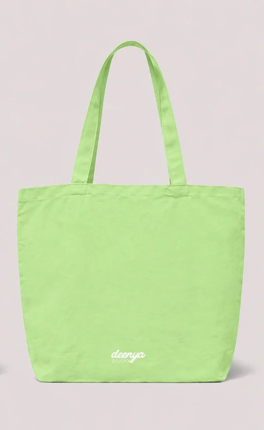 ÉDITION LIMITÉE Tote Bag XL Vert - Don't stress it's just Dunya