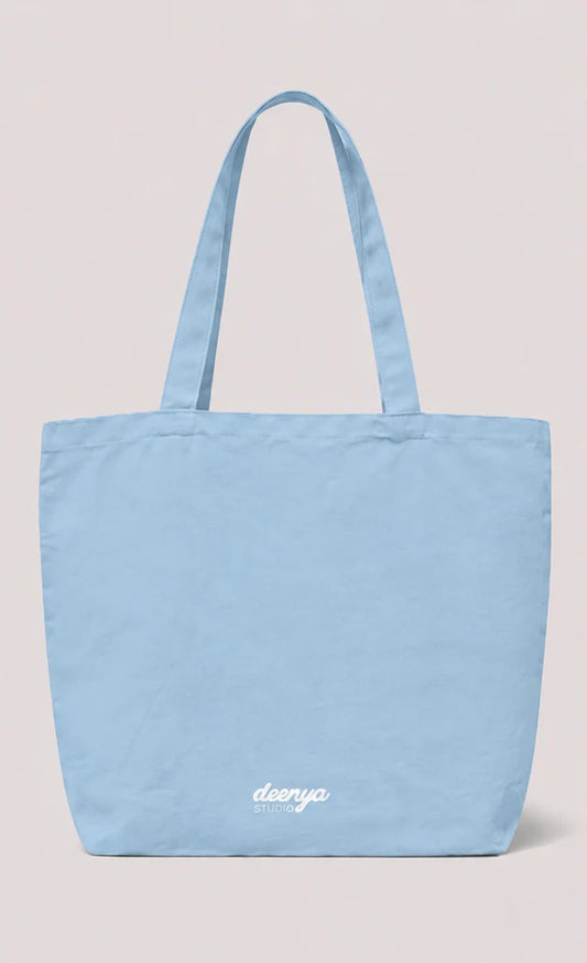 ÉDITION LIMITÉE Tote Bag XL Bleu - Don't stress it's just Dunya