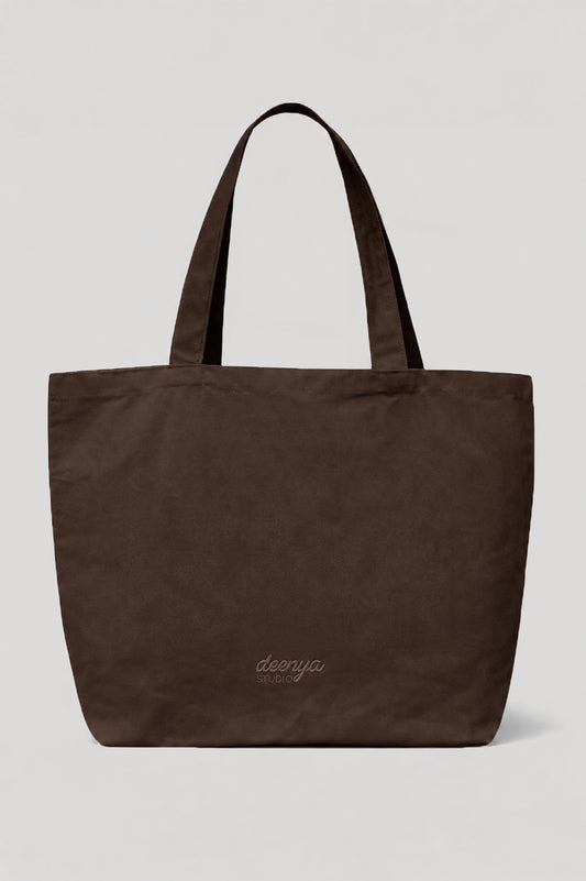 ÉDITION LIMITÉE Tote Bag XL Marron - Don't stress