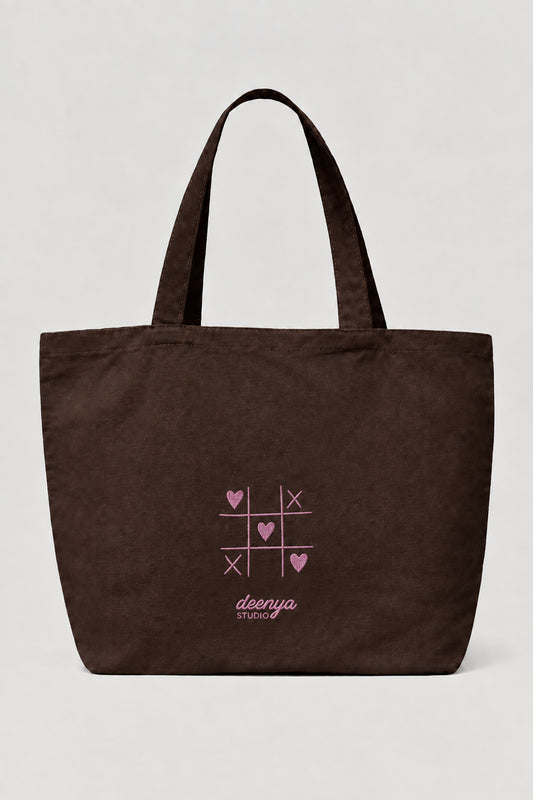 ÉDITION LIMITÉE Tote Bag XL Marron/Rose - You won deen