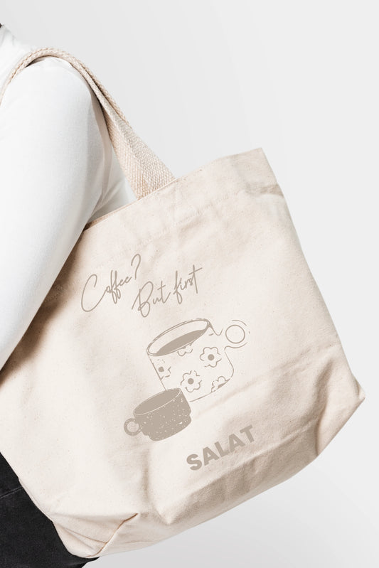 Tote Bag - Coffee but first salat