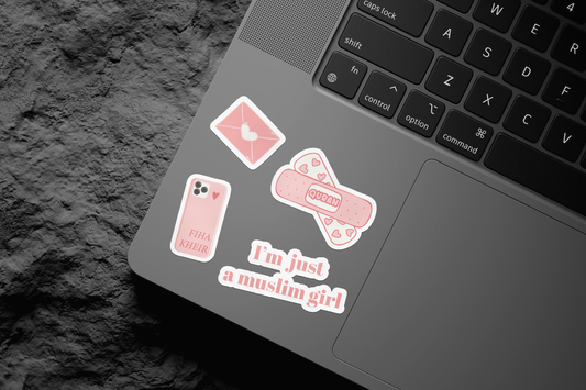 Planche de stickers rose