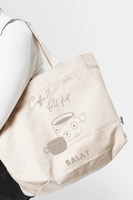 Tote Bag - Coffee but first salat