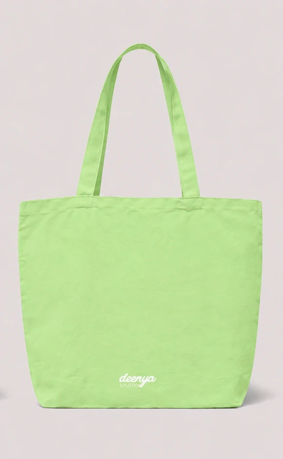ÉDITION LIMITÉE Tote Bag XL Vert - Don't stress it's just Dunya
