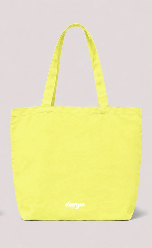 ÉDITION LIMITÉE Tote Bag XL Jaune - Don't stress it's just Dunya