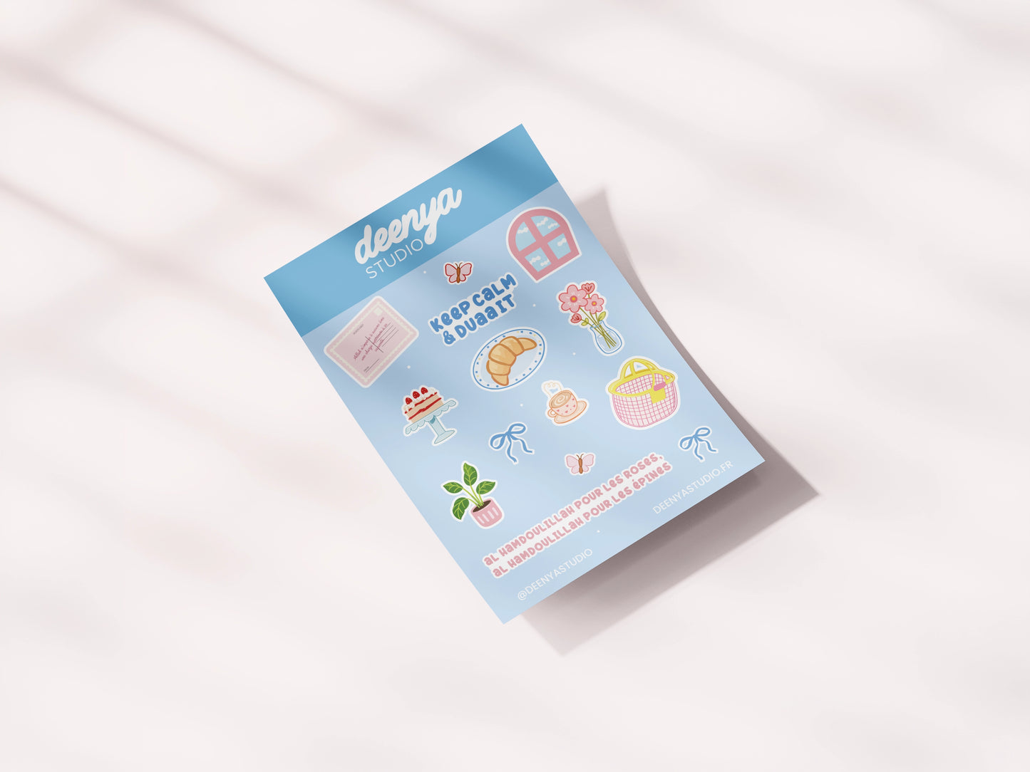Planche de stickers bleu - Collection printemps