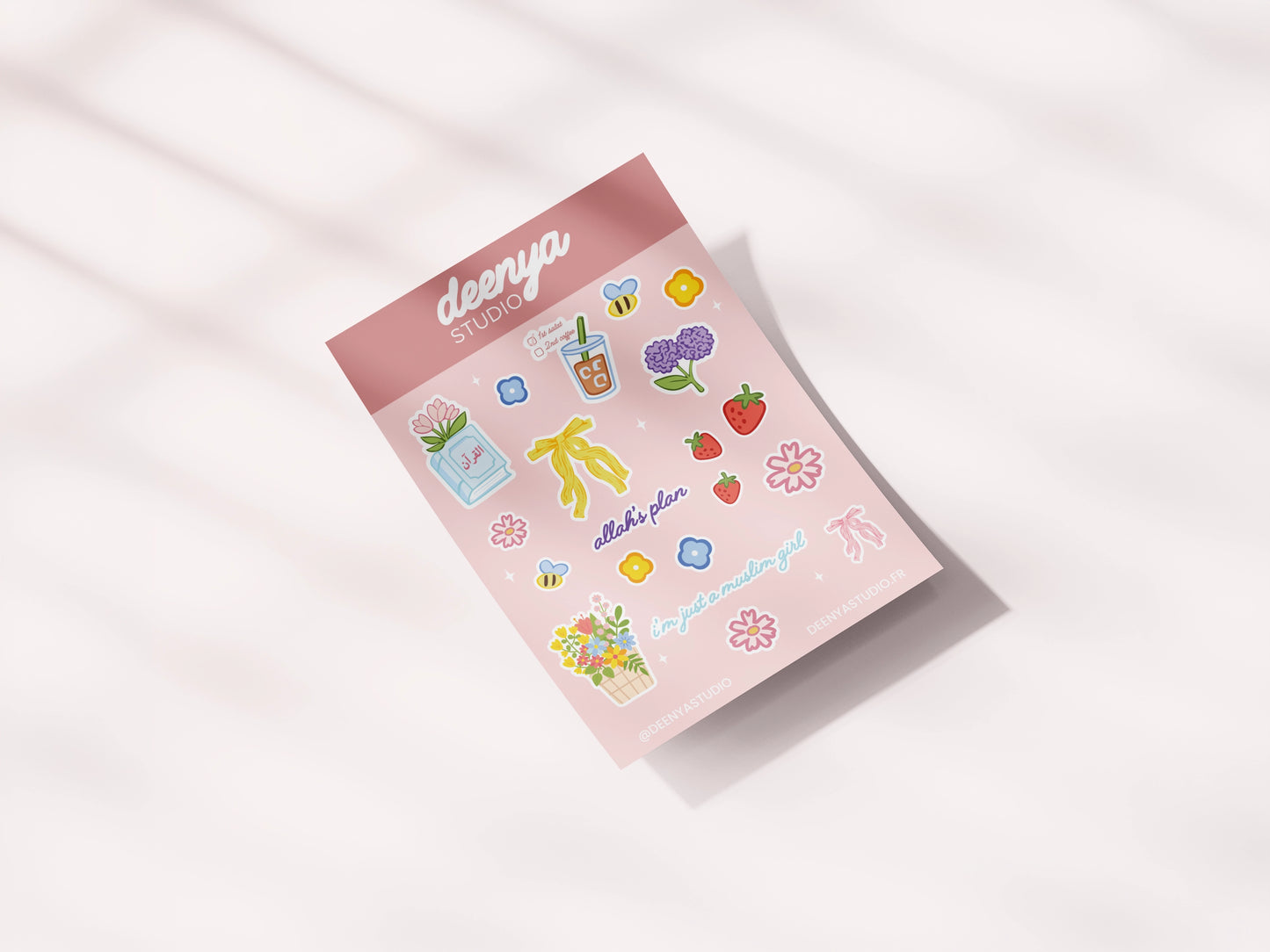 Planche de stickers Rose - Collection printemps
