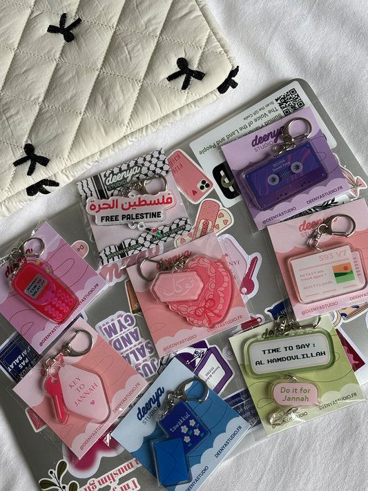 Lot de 8 porte-clés - Complet