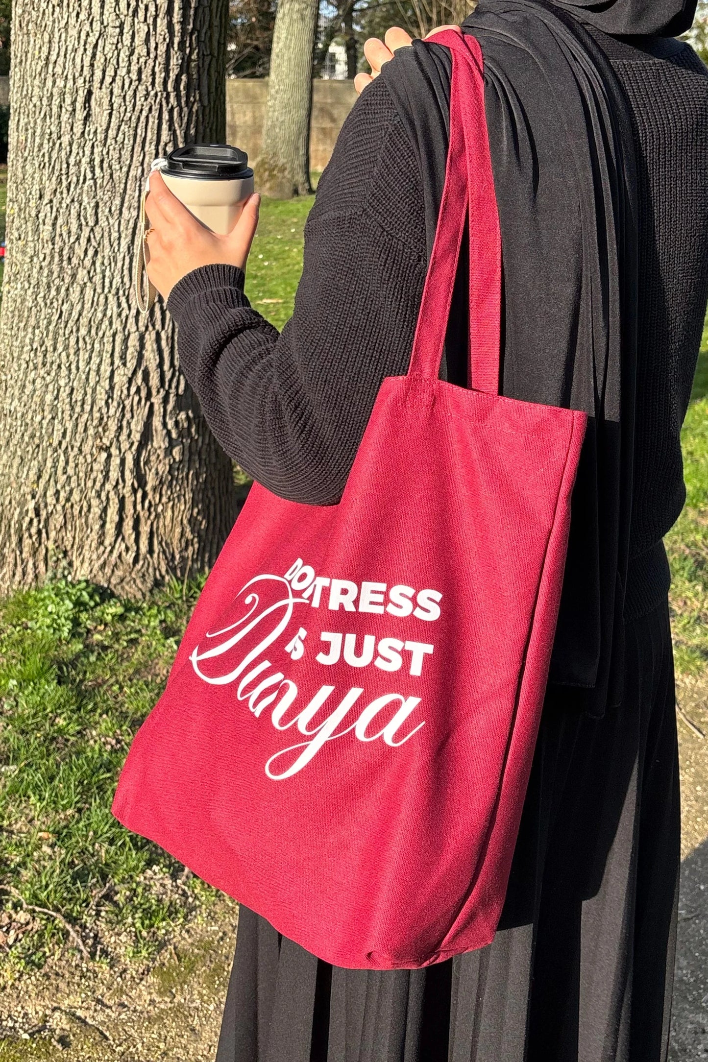 Tote Bag XL - Don't stress it's just Dunya