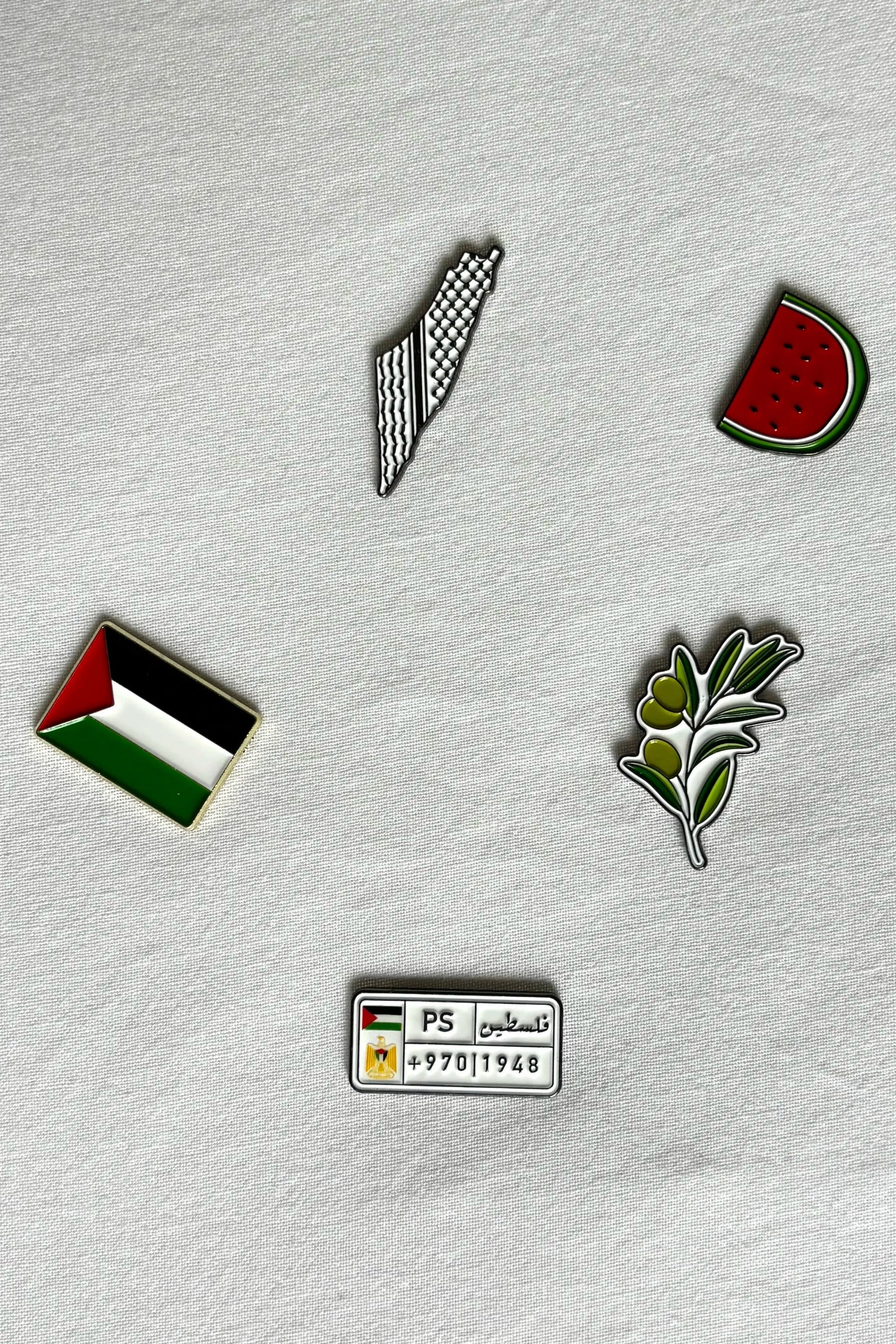 Pack de 5 stickers métal - Palestine
