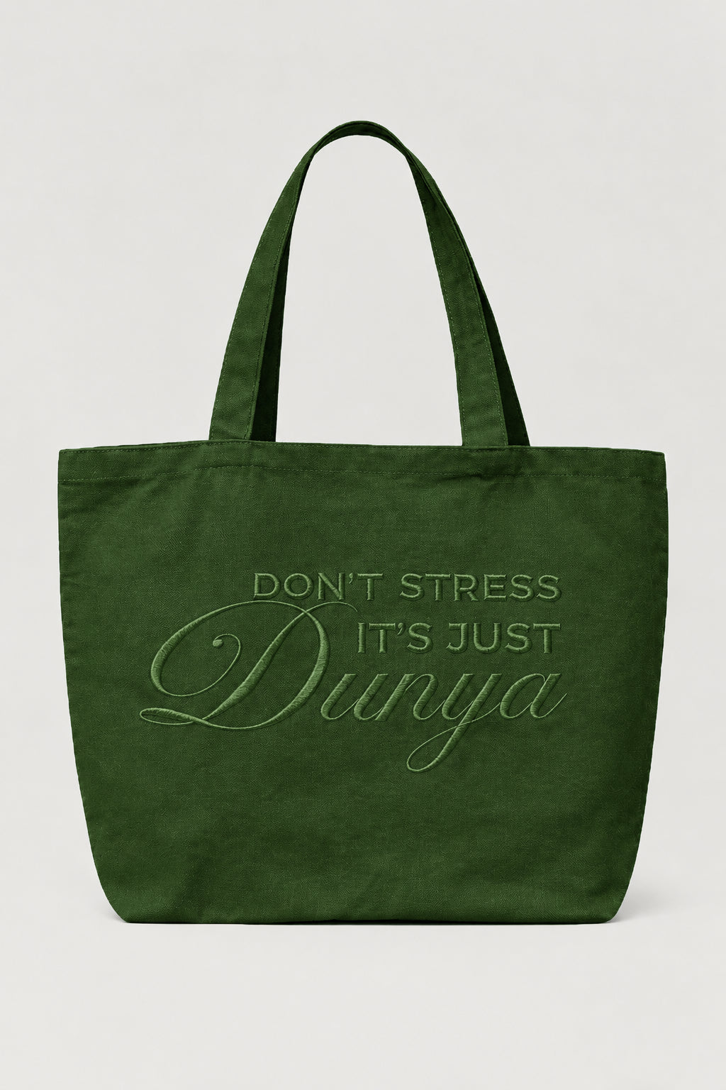 ÉDITION LIMITÉE Tote Bag XL Kaki - Don't stress