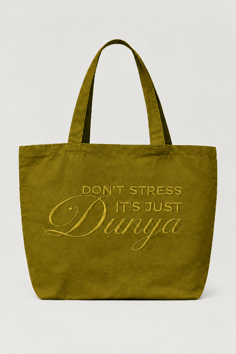 ÉDITION LIMITÉE Tote Bag XL Vert olive - Don't stress