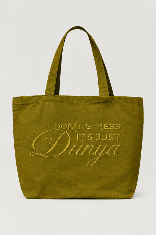 ÉDITION LIMITÉE Tote Bag XL Vert olive - Don't stress
