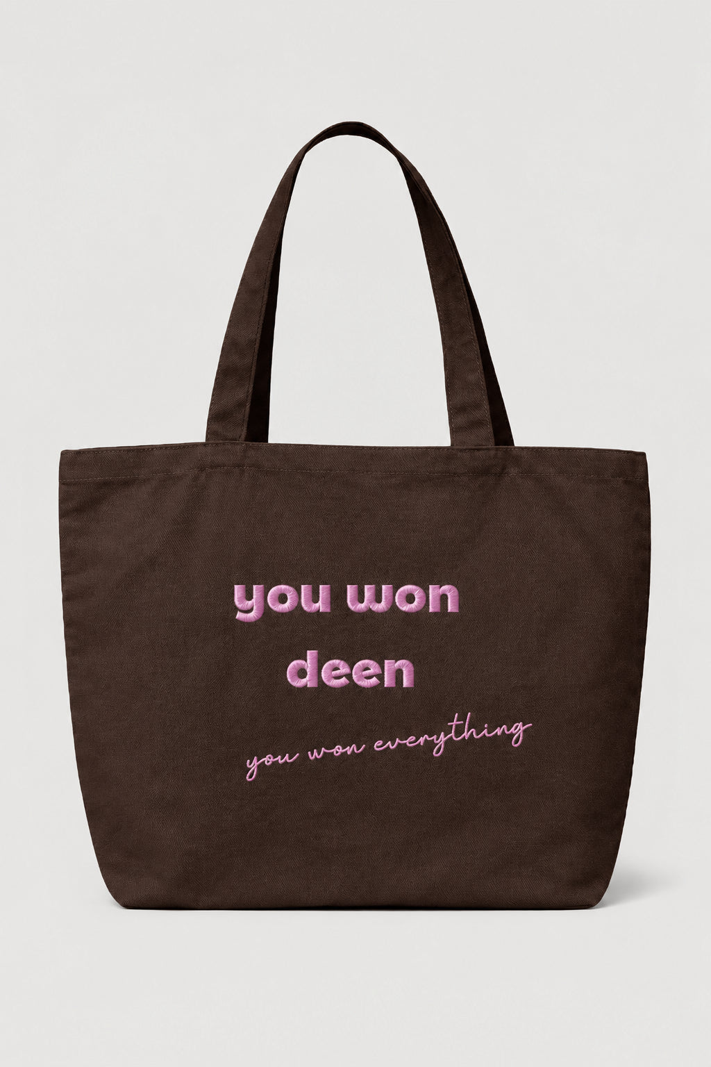 ÉDITION LIMITÉE Tote Bag XL Marron/Rose - You won deen