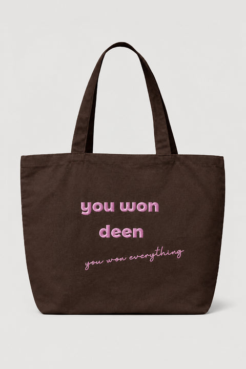 ÉDITION LIMITÉE Tote Bag XL Marron/Rose - You won deen