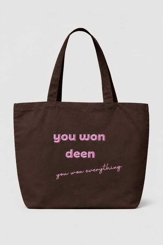 ÉDITION LIMITÉE Tote Bag XL Marron/Rose - You won deen