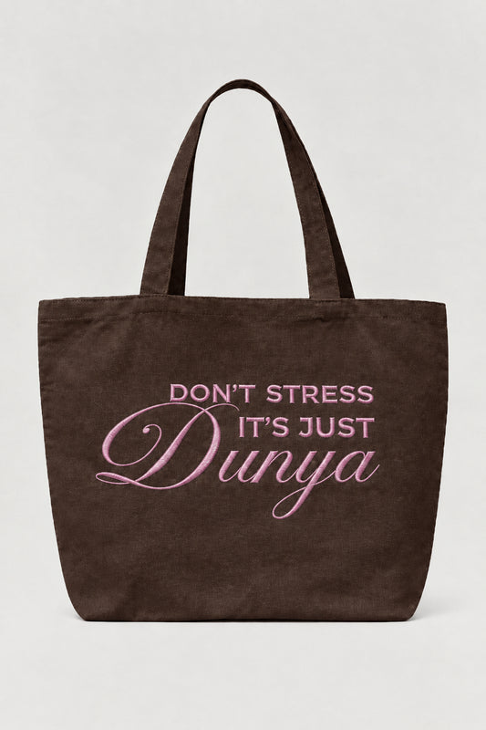 ÉDITION LIMITÉE Tote Bag XL Marron/Rose - Don't stress
