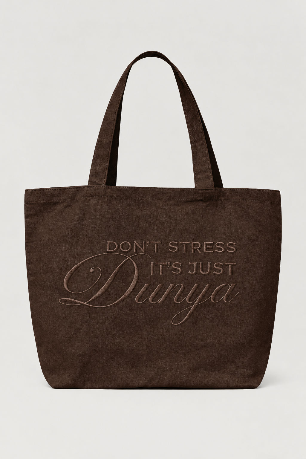 ÉDITION LIMITÉE Tote Bag XL Marron - Don't stress