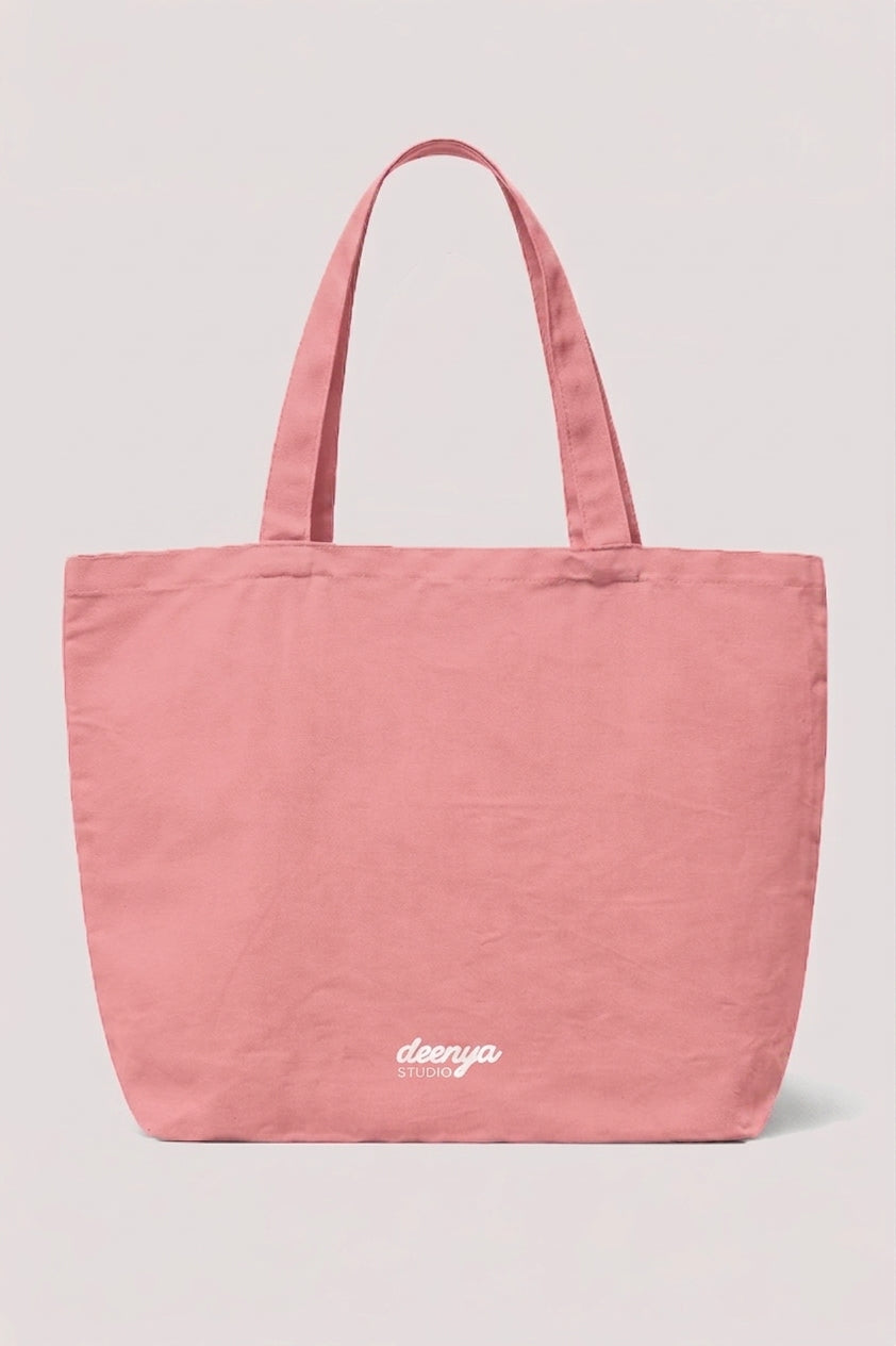 Tote Bag XL Rose - Don't stress it's just Dunya