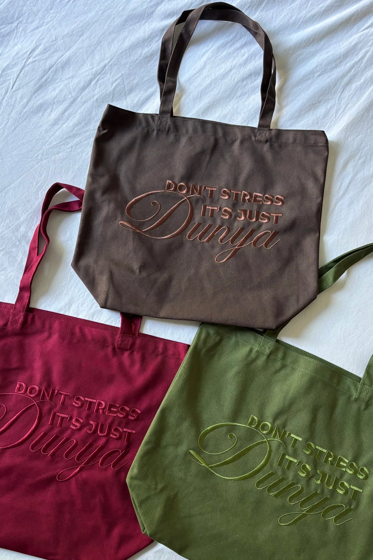 ÉDITION LIMITÉE Tote Bag XL Kaki - Don't stress