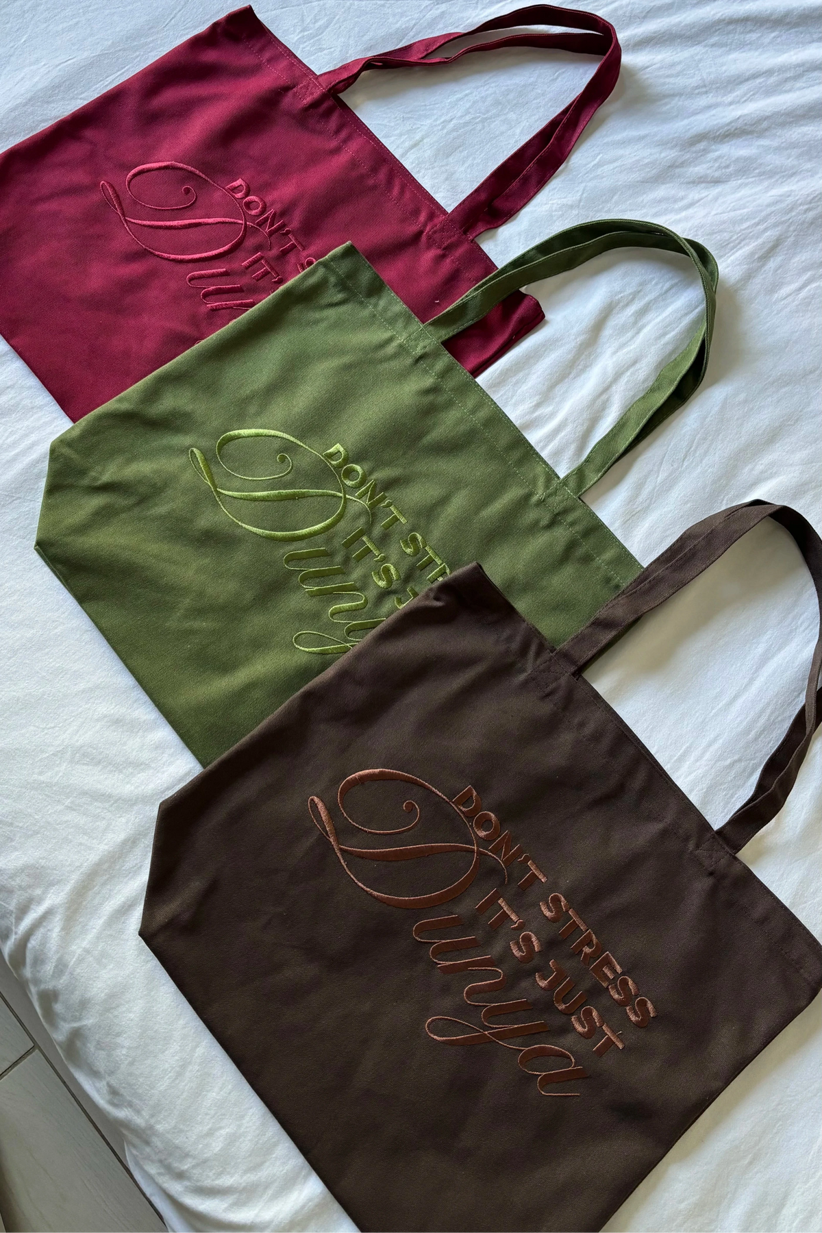 ÉDITION LIMITÉE Tote Bag XL Marron - Don't stress