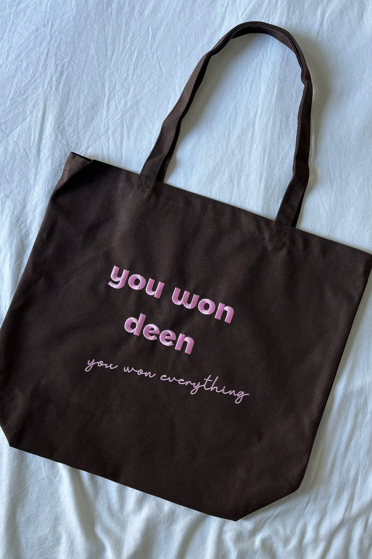 ÉDITION LIMITÉE Tote Bag XL Marron/Rose - You won deen