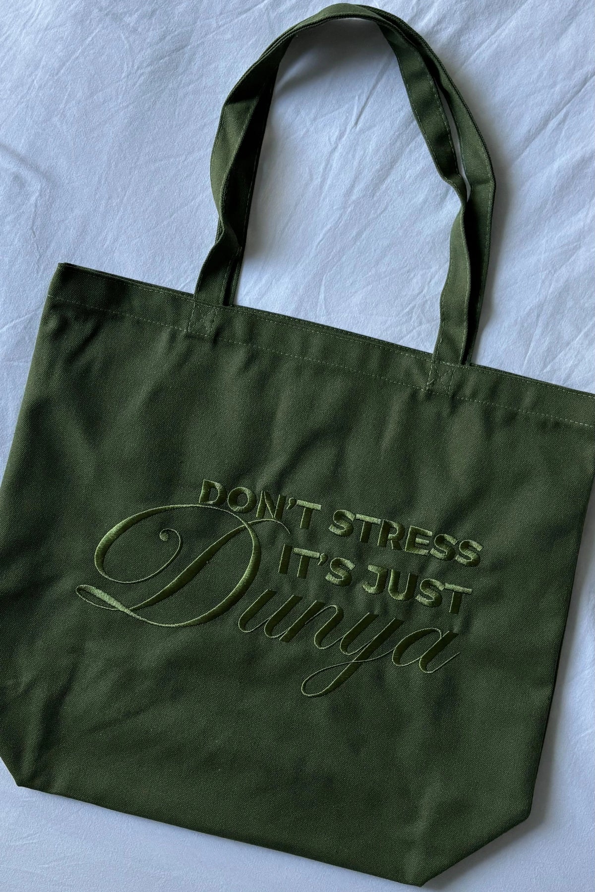 ÉDITION LIMITÉE Tote Bag XL Kaki - Don't stress