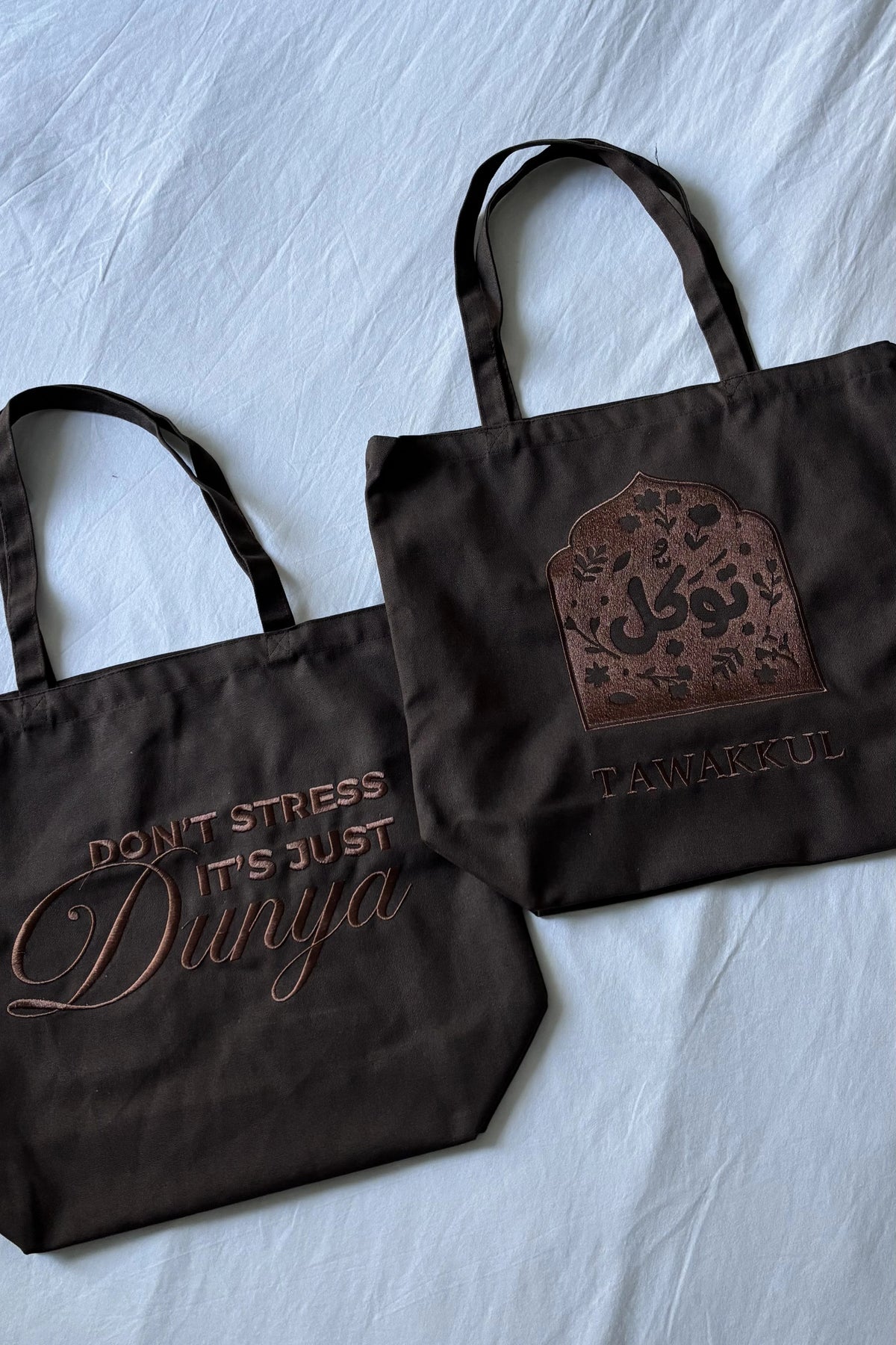 ÉDITION LIMITÉE Tote Bag XL Marron - Don't stress