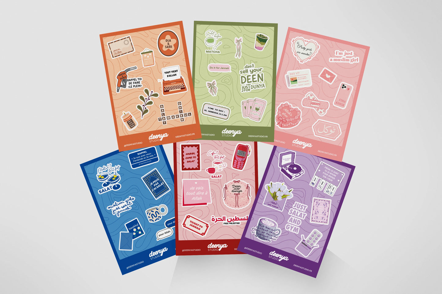 Lot de 6 planches de stickers