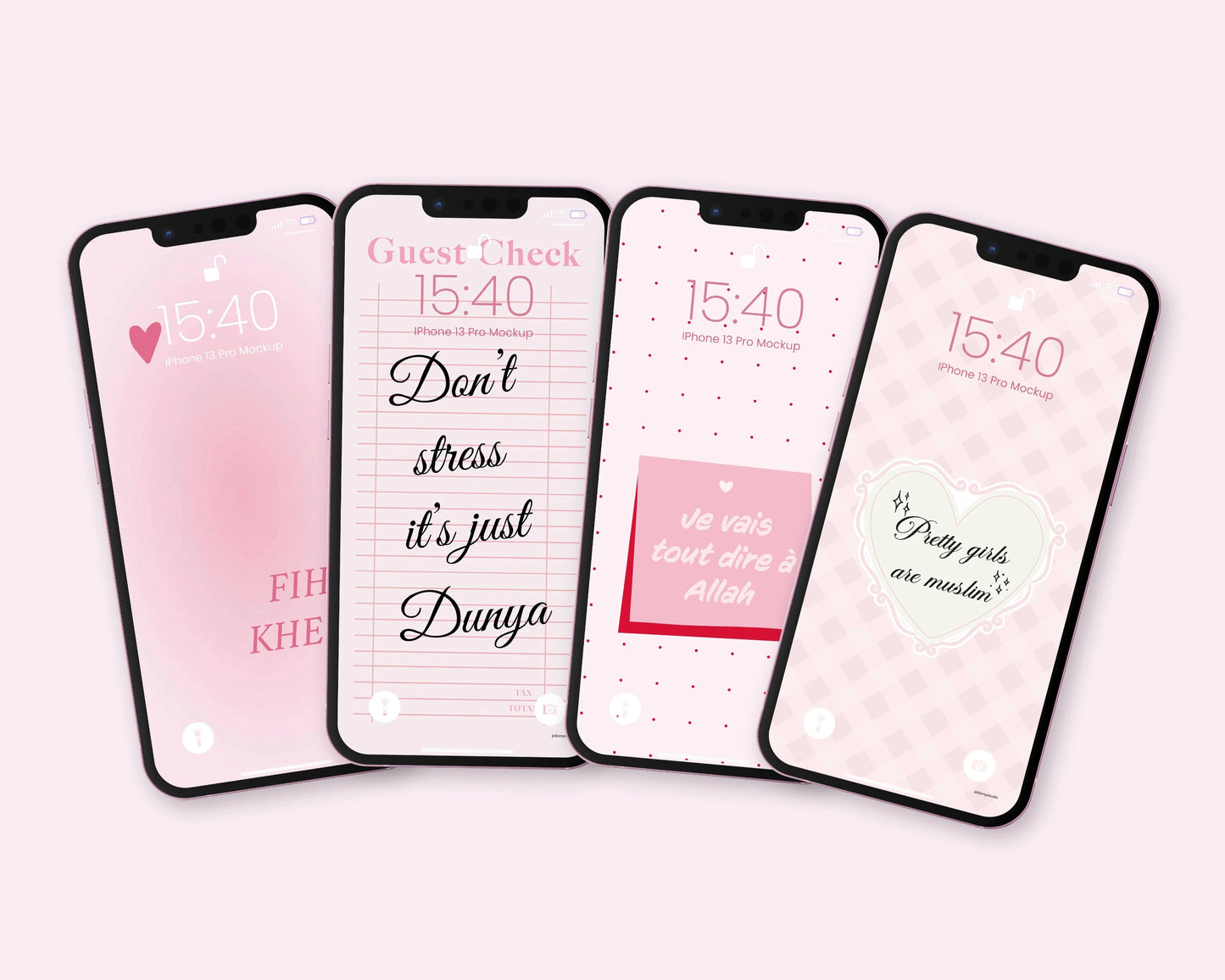 Pack Pink - 4 fonds d'écran