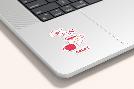 Sticker Coffee but first salat