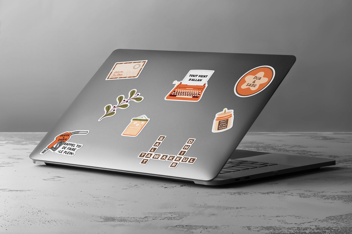 Planche de stickers orange